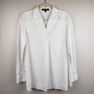 Ellen Tracy White Longsleeves Maternity Blouse M